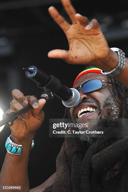 David Hinds of Steel Pulse performs on the Odeum Stage during the Rothbury Music Festival 08 on July 6, 2008 in Rothbury, Michigan.