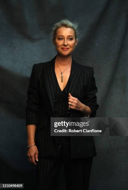 Asher Keddie attends the Cartier Into The Wild Launch Event on March 05, 2020 in Melbourne, Australia.