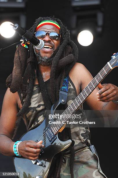 David Hinds of Steel Pulse performs on the Odeum Stage during the Rothbury Music Festival 08 on July 6, 2008 in Rothbury, Michigan.