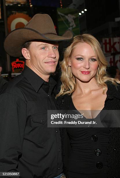 Ty Murray and Jewel during Broadway opening night of "Lestat"- arrivals at The Palace Theater in New York, NY, United States.