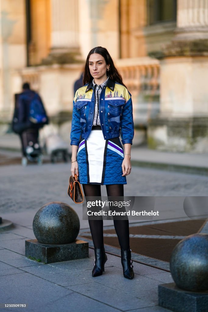 Street Style - Paris Fashion Week - Womenswear Fall/Winter 2020/2021 : Day Nine