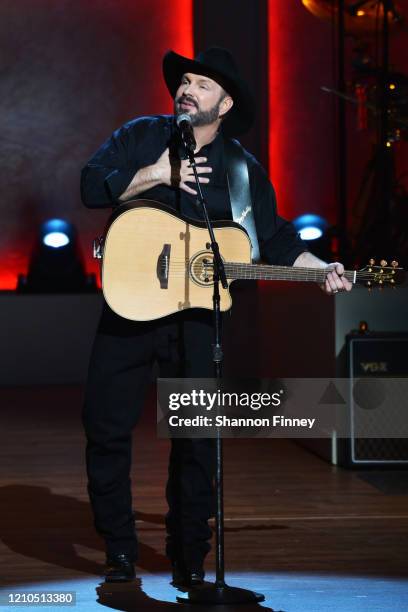 Garth Brooks performs at The Library of Congress Gershwin Prize tribute concert at DAR Constitution Hall on March 04, 2020 in Washington, DC.