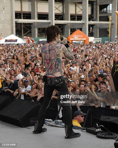 Josh Todd of Buckcherry during Buckcherry performs at The Earthday Birthday concert - April 28, 2007 in Orlando, Florida, United States.