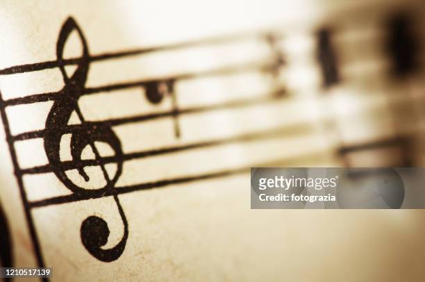 vintage sheet music detail - sheet music stock pictures, royalty-free photos & images