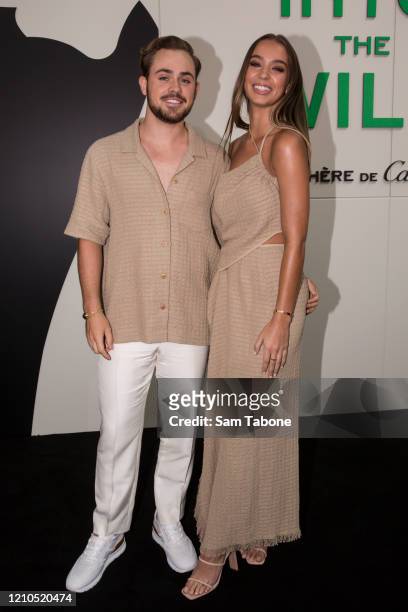 Dacre Montgomery and Olivia Pollock attends the Cartier Into The Wild Launch Event on March 05, 2020 in Melbourne, Australia.