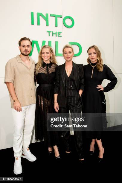 Dacre Montgomery, Teresa Palmer, Asher Keddie and Olivia De Jong attends the Cartier Into The Wild Launch Event on March 05, 2020 in Melbourne,...