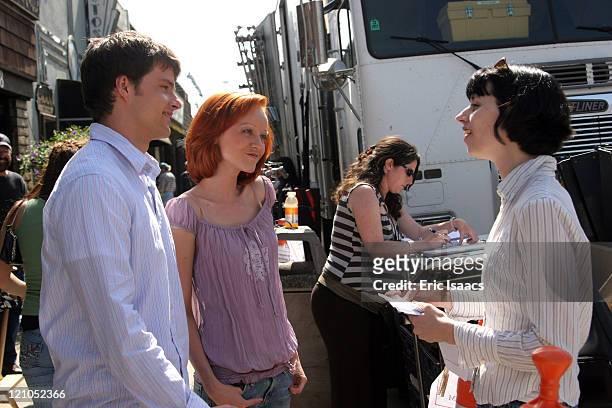 Nick Cornish and Lindy Booth interviewed by SLO Tribune reporter Sarah Linn