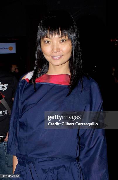 Model Irina Pantaeva attends Mercedes-Benz Fashion Week Fall 2008 at Bryant Park on February 4, 2008 in New York City.