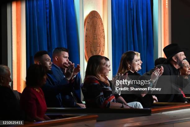 Garth Brooks and his family at The Library of Congress Gershwin Prize tribute concert at DAR Constitution Hall on March 04, 2020 in Washington, DC.