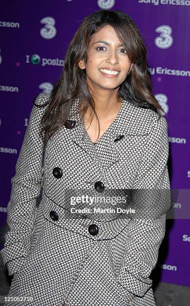 Konnie Huq attends the 3 Sony Ericsson K770i phone phone launch at the Bloomsbury Ballroom October 24, 2007 in London, England.