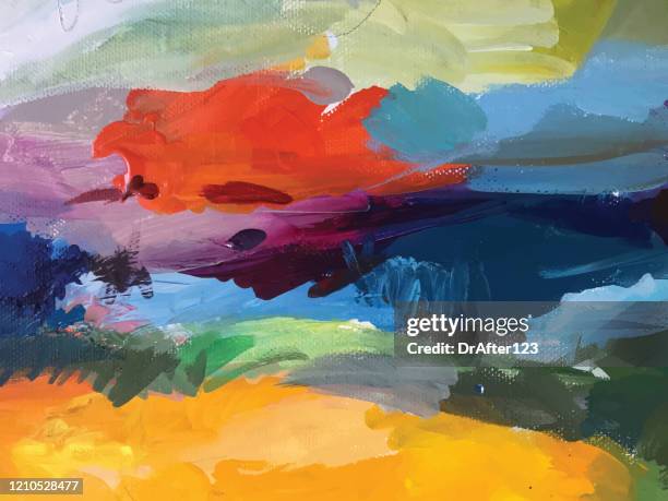 abstract acrylic painting - modern art stock illustrations