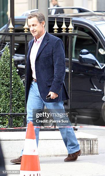 Nicolas Sarkozy during Nicolas Sarkozy and Family Sighting in Paris - September 30, 2006 in Paris, France.