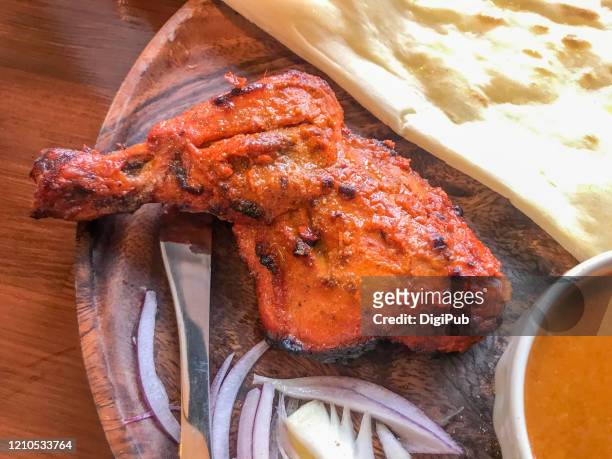 tandoori chicken, chicken leg, chicken thigh - chicken tandoori stock pictures, royalty-free photos & images