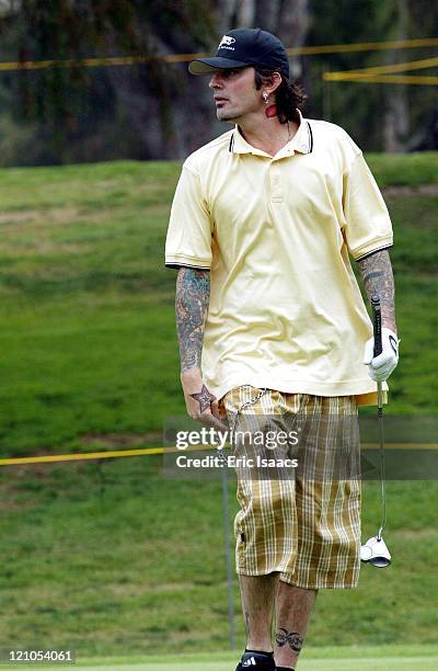 Tommy Lee during 32nd Annual LAPD Celebrity Golf Tournament at Rancho Park Golf Course in Los Angeles, California, United States.