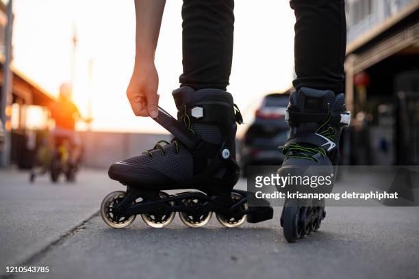 inline skate,rollerblade,sport - inline skate stock pictures, royalty-free photos & images