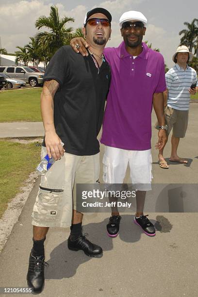 Chris Kirkpatrick and DJ Irie attend the 2007 Deutsche Irie Weekend Celebrity Golf Tournament , Miami Beach , Florida