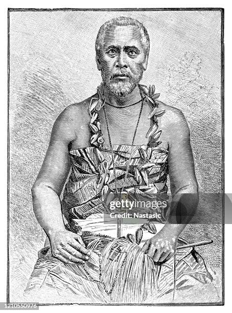 mata'afa iosefo (1832 – 6 february 1912) was a paramount chief of samoa who was one of the three rival candidates for the kingship of samoa during colonialism. he was also referred to as tupua malietoa to'oa mata'afa iosefo. - polynesian chief illustration stock illustrations
