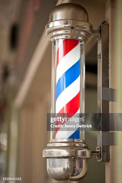 barber's pole - sign pole stock pictures, royalty-free photos & images