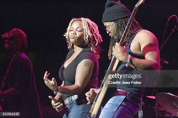 Trina Meade and Tres Gilbert of Three5Human during "Indigo Girls" in Concert - October 23, 2006 at Clowes Memorial Hall in Indianapolis, Indiana,...