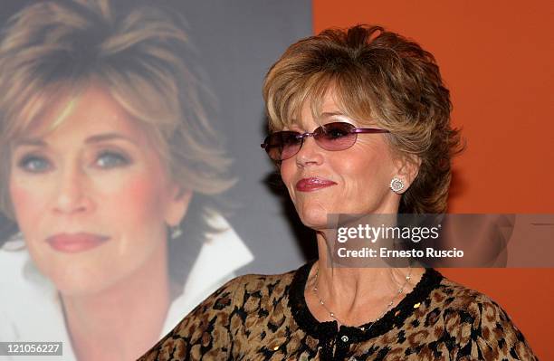 Jane Fonda during Jane Fonda Signs Her Book "La Mia Vita Finora" at the Auditorium Della Musica in Rome - October 21, 2005 at Auditorium Della Musica...