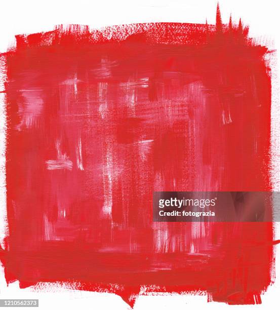 painted red color background - watercolour paints foto e immagini stock