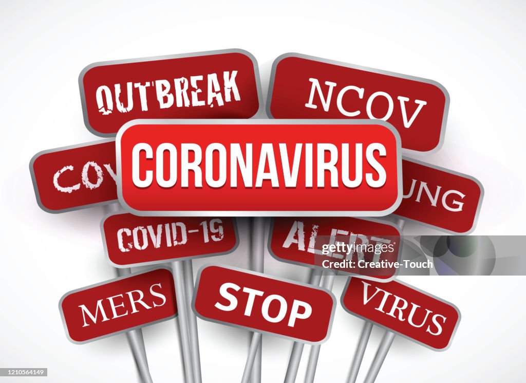 Virus Control Sign Virus Alert Signs High-Res Vector Graphic - Getty Images