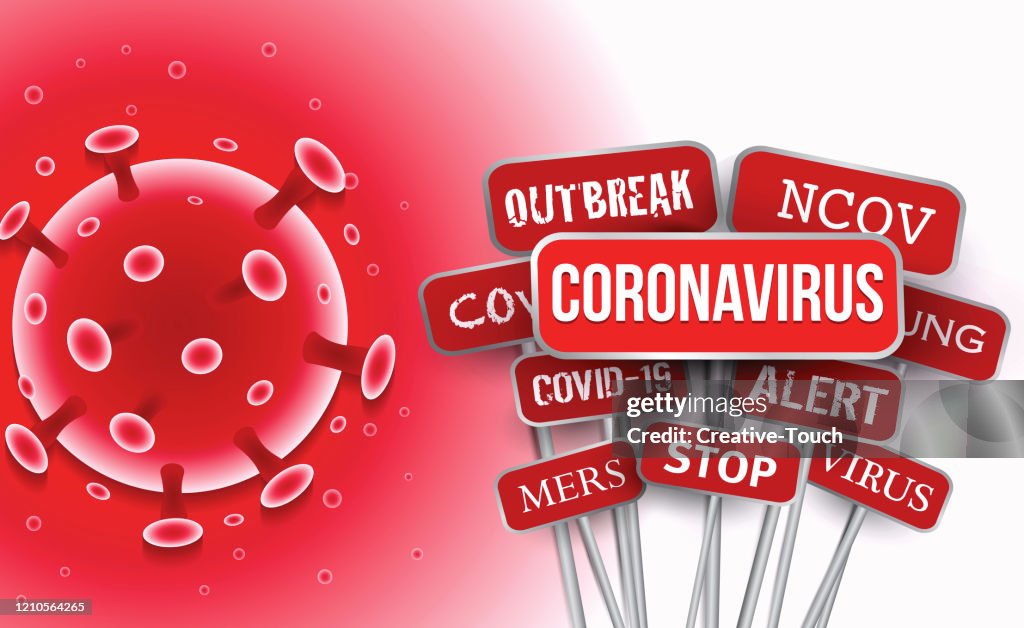 Virus Control Sign Virus Alert Signs High-Res Vector Graphic - Getty Images