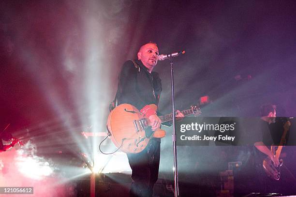 Blue October performs live in concert at Lifestyle Communities Pavilion on April 17, 2010 in Columbus, Ohio.