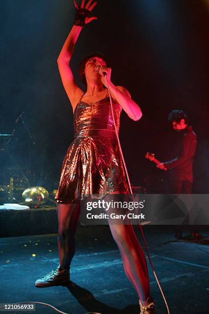 Karen O of Yeah Yeah Yeahs during Yeah Yeah Yeahs Live in Concert at The Forum in London - May 16, 2006 at The Forum in London, Great Britain.