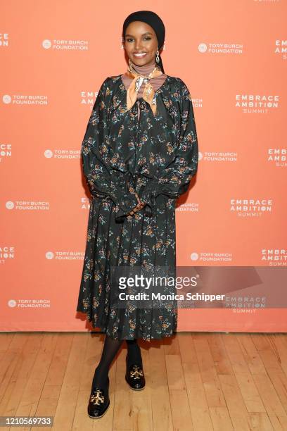 Halima Aden attends the 2020 Embrace Ambition Summit by the Tory Burch Foundation at Jazz at Lincoln Center on March 05, 2020 in New York City.