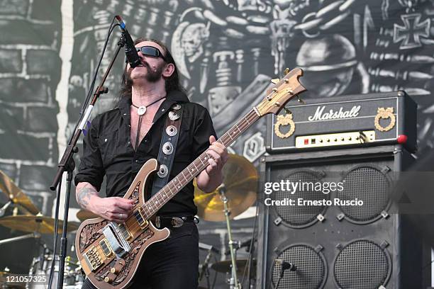 Lemmy of Motorhead during Motorhead, Mastodon, Machine Head And Lauren Harris In Concert - June 20, 2007 at Olimpico Stadium in Rome, Italy.