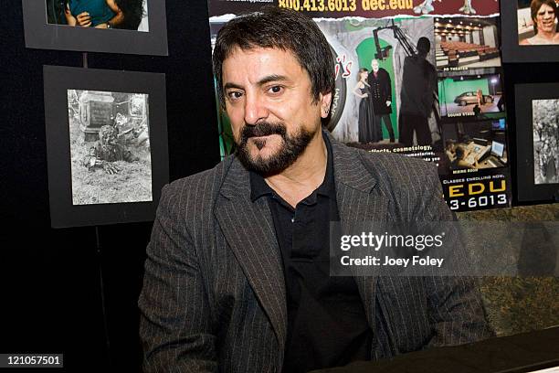 American actor, stunt man, director and award-winning special effects and makeup artist Tom Savini attends HorrorHound Weekend Indianapolis, Day 3,...