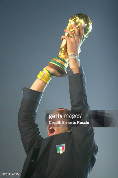 Marco Materazzi during World Cup Celebration at Circo Massimo in Rome - July 10, 2006 at Circo Massimo in Rome, Italy.