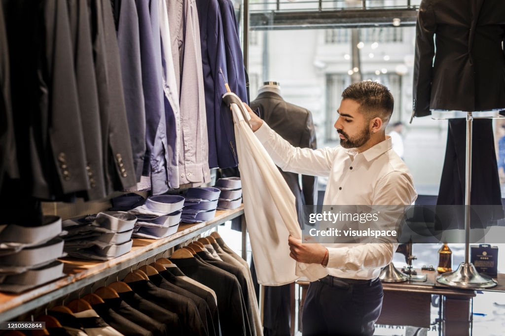 Young Businessman Shopping