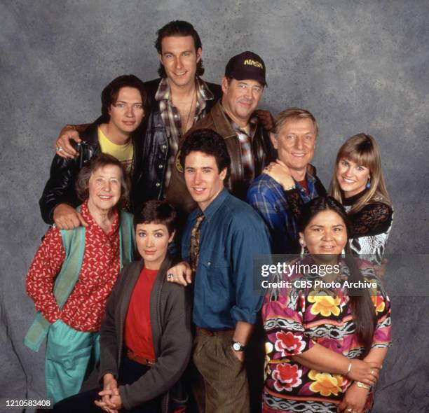 Pictured front row from left is Peg Phillips , Janine Turner , Rob Morrow , Elaine Miles . Back row from left Darren E. Burrows , John Corbett ,...