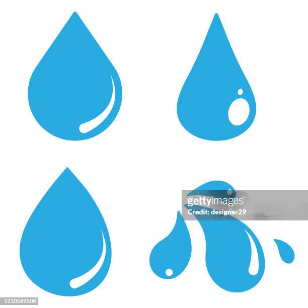 illustrations, cliparts, dessins animés et icônes de conception vectorielle d’icône d’eau d’eau sur le fond blanc. - water