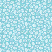 Easter seamless vector pattern background with eggs