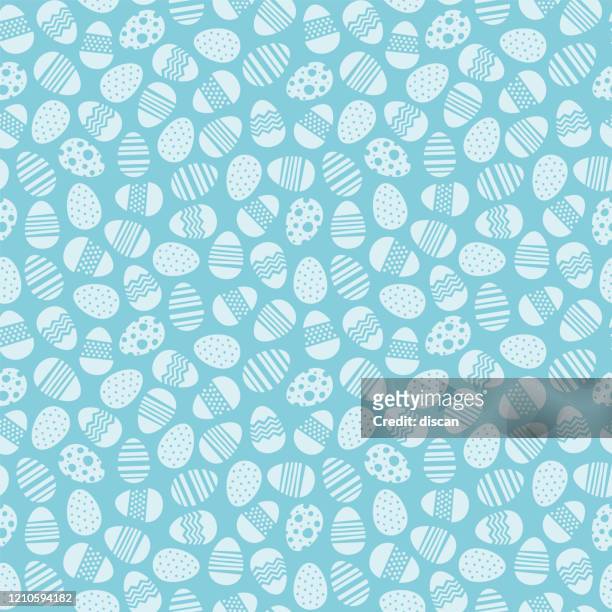 easter seamless vector pattern background with eggs - easter egg stock illustrations