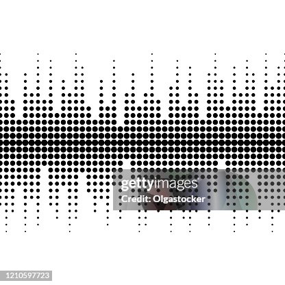 Sound Wave Pattern Rectangular Illustration Of Sound Waves Vector Seamless Pattern High-Res Vector ...