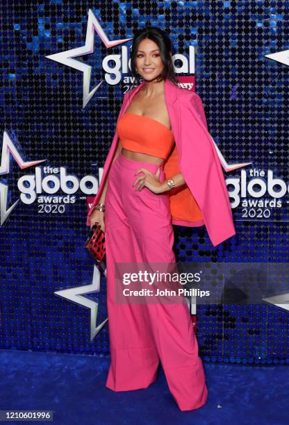 Michelle Keegan attends The Global Awards 2020 at Eventim Apollo, Hammersmith on March 05, 2020 in London, England.