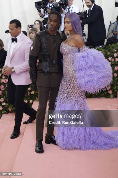 Travis Scott and Kylie Jenner attend Met Gala Celebrating Camp: Notes On Fashion - Arrivals at the Metropolitan Museum of Art in New York City on May...