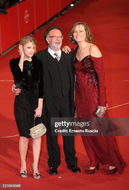 Actress Melanie Laurent, director Alessandro Capone and actress Greta Scacchi attend 'L'Amour Cache' premiere during day 3 of the 2nd Rome Film...