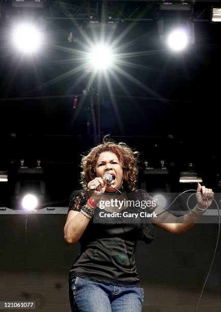 Candi Staton during Volvic Lovebox Weekender Music Festival - Day 1 at Victoria Park in London, United Kingdom.