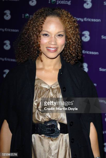 Angela Griffin attends the 3 Sony Ericsson K770i phone phone launch at the Bloomsbury Ballroom October 24, 2007 in London, England.