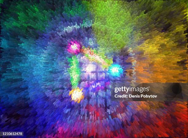 abstract futuristic illustration in perspective - speaking 3d blocks. - virtual reality construction stock illustrations