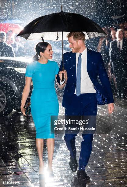 Prince Harry, Duke of Sussex and Meghan, Duchess of Sussex attend The Endeavour Fund Awards at Mansion House on March 05, 2020 in London, England.