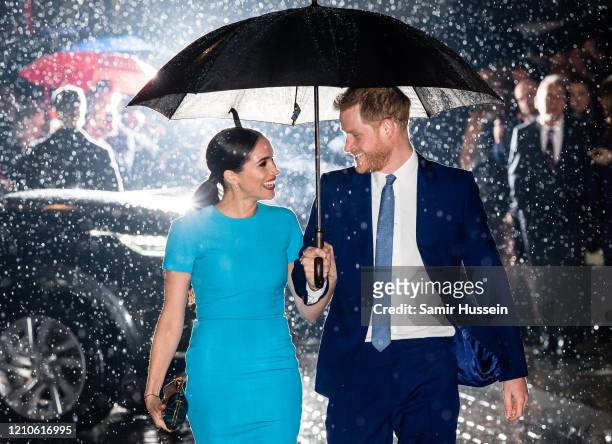 Prince Harry, Duke of Sussex and Meghan, Duchess of Sussex attend The Endeavour Fund Awards at Mansion House on March 05, 2020 in London, England.