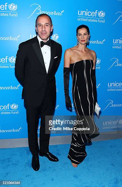 Journalist Matt Lauer and Annette Lauer attends the 2009 UNICEF Snowflake Ball at Cipriani 42nd Street on December 2, 2009 in New York City.