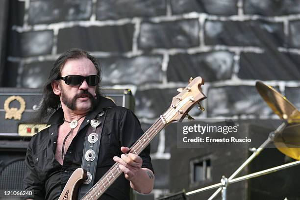 Lemmy of Motorhead during Motorhead, Mastodon, Machine Head And Lauren Harris In Concert - June 20, 2007 at Olimpico Stadium in Rome, Italy.