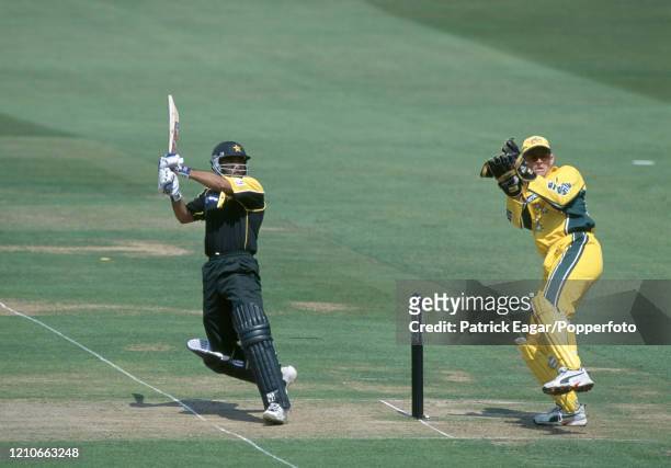 Saeed Anwar batting for Pakistan during the NatWest Bank Series Final between Australia and Pakistan at Lord's Cricket Ground, London, 23rd June...